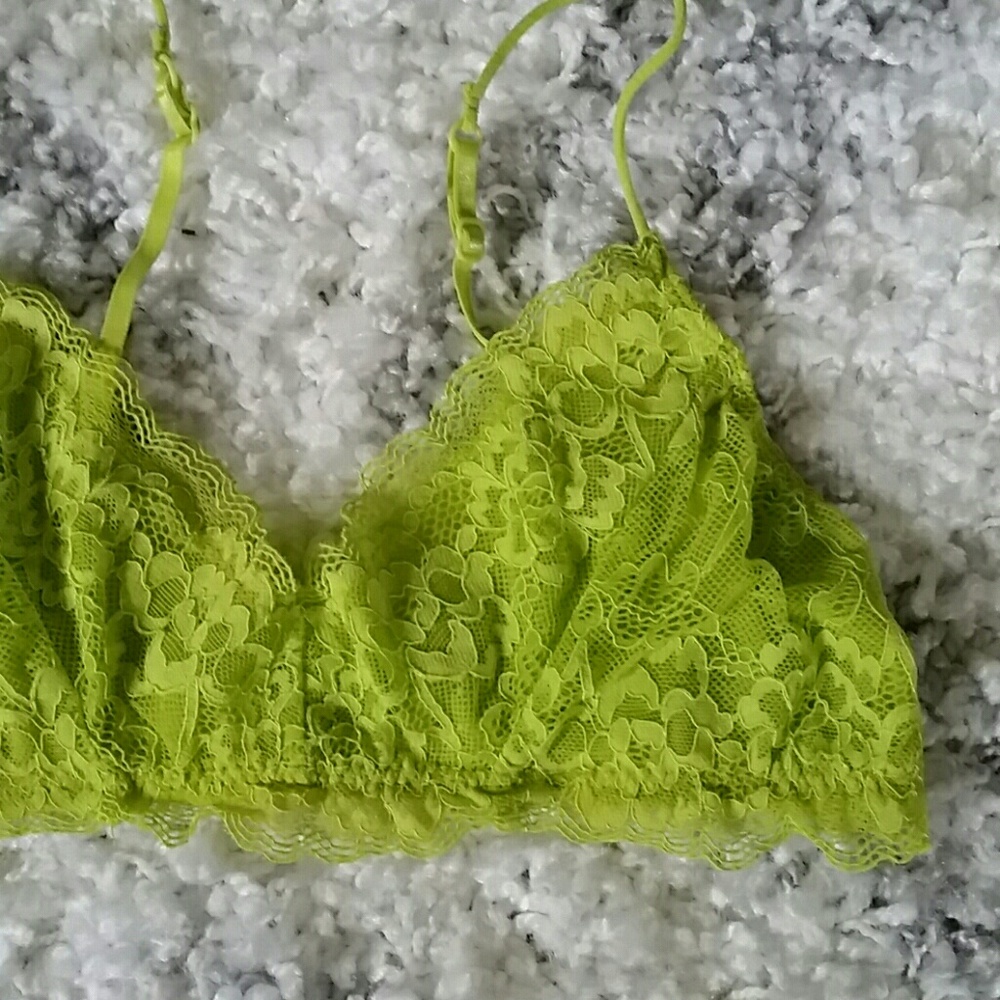 Neon Green Lace Bralette